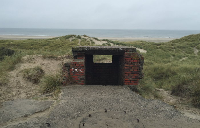 De bunkers bij het strand van Formerum aan Zee