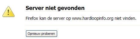 hardloopinfo.org no longer in service