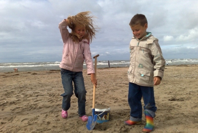 kids op het strand
